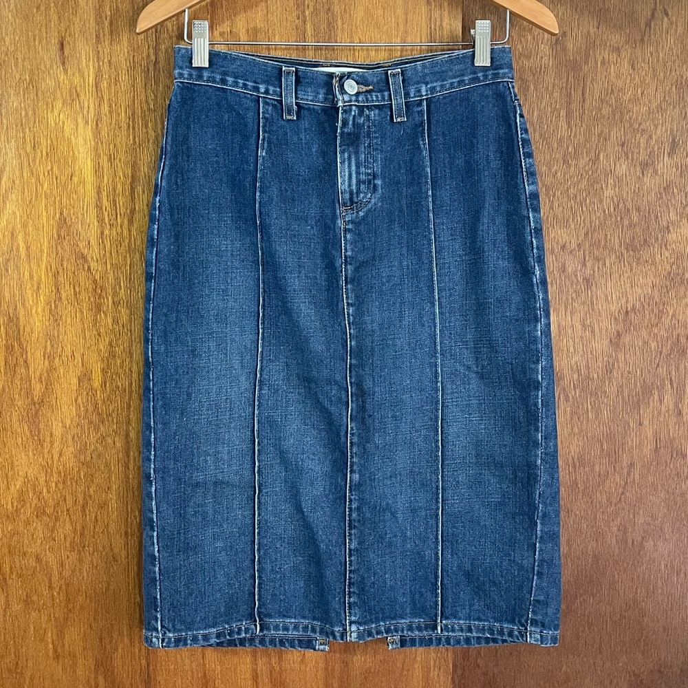 GAP Jean Pencil Skirt w Seam Detailing Sz 2